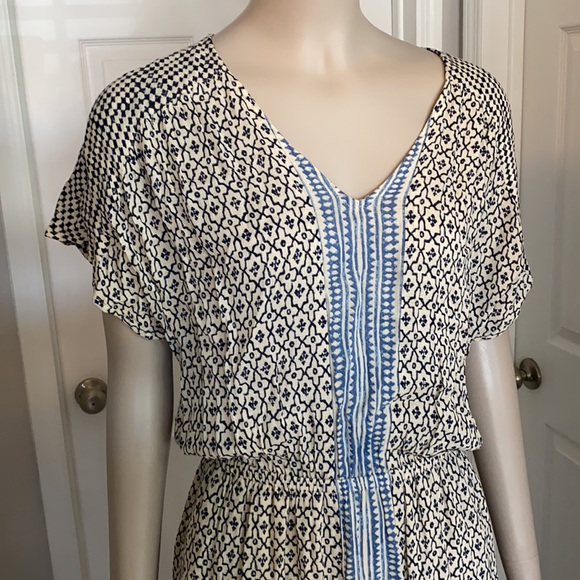 Lucky Brand Turkish Scarf boho print short sleeve maxi dress, XS NWOT - Picture 6 of 12